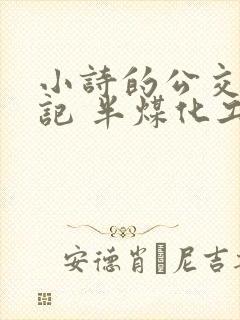 小诗的公交车日记 半煤化工