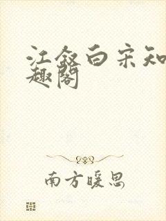 江叙白宋知意笔趣阁封面