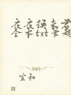 夜夜换未君雪漓全本txt笔趣阁