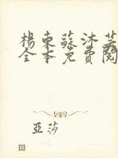 杨东苏沐芸小说全本免费阅读下载