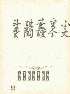 斗破苍穹小说免费阅读全文无弹窗封面