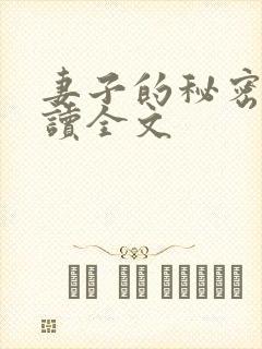 妻子的秘密免费读全文封面