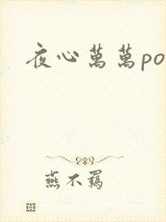 夜心万万po封面