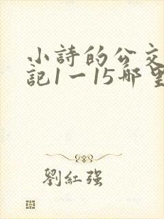 小诗的公交车日记1一15哪里能看