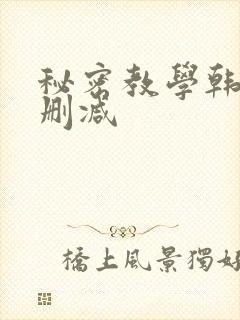 秘密教学韩漫无删减