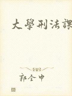 大学刑法课