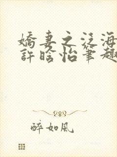 娇妻之泛海之舟许晗怡笔趣阁