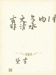 古文多肉1对n非清水