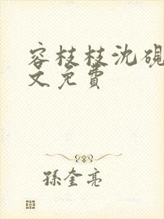 容枝枝沈砚书全文免费封面