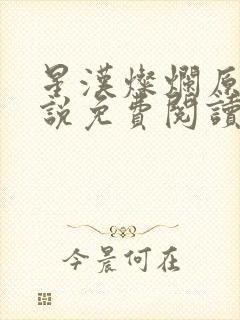 星汉灿烂原著小说免费阅读