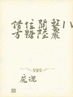 错位关系1∨1方糖陆岩封面