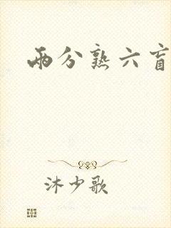 两分熟六盲星封面