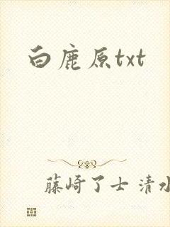 白鹿原txt