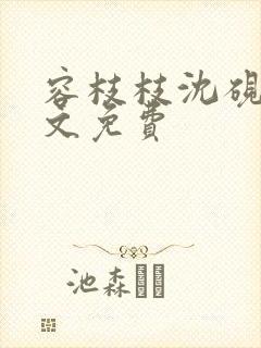 容枝枝沈砚书全文免费封面