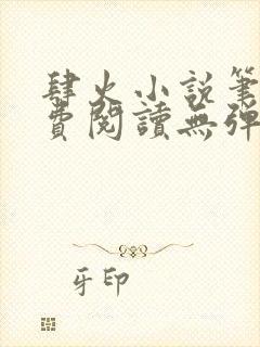 肆火小说笔趣免费阅读无弹窗