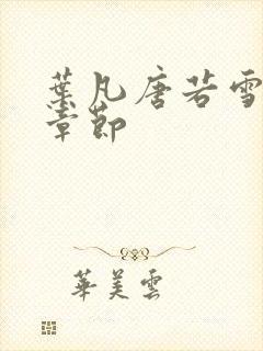 叶凡唐若雪正版章节