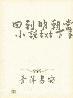 回到明朝当王爷 小说txt下载