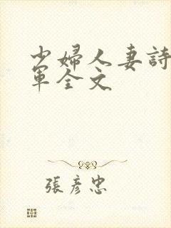 少妇人妻诗雨小军全文