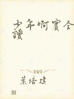 少年啊宾全文阅读封面