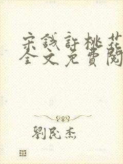 宋钱许桃花小说全文免费阅读