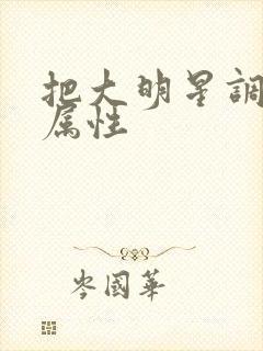 把大明星调成专属性