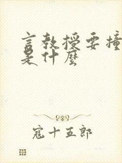 言教授要撞坏了是什么封面