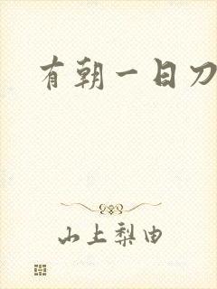 有朝一日刀在手