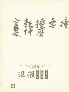 言教授要撞坏了是什么