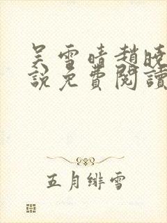 吴雪晴赵晓东小说免费阅读