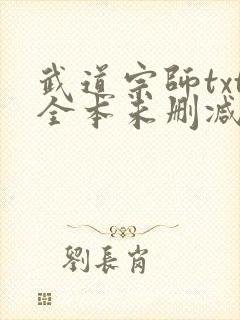 武道宗师txt全本未删减下载封面