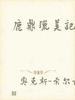 鹿鼎猎美记封面