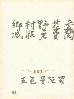 乡村野花香无删减版免费阅读全文