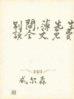 别闹,薄先生小说全文免费阅读