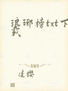 琅琊榜txt下载封面