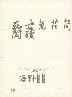 死亡万花简小说阅读