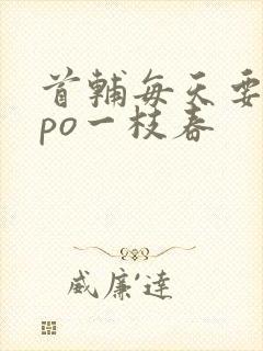 首辅每天要不够po一枝春封面