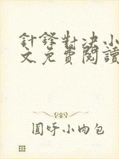 针锋对决小说全文免费阅读完整版封面