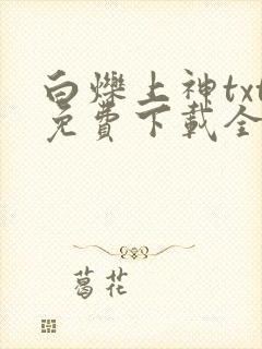 白烁上神txt免费下载全本封面