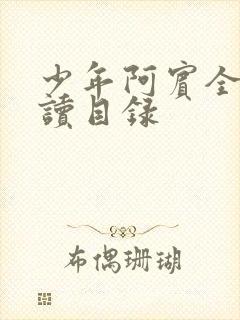 少年阿宾全文阅读目录