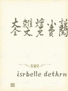 大杂烩小说在线全文免费阅读笔趣阁