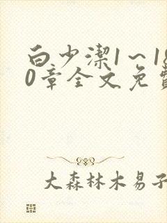 白少洁1～180章全文免费