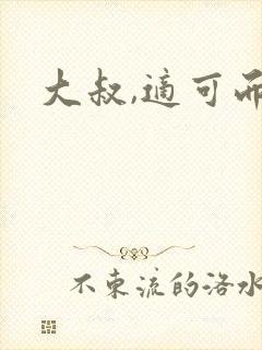 大叔,适可而止封面