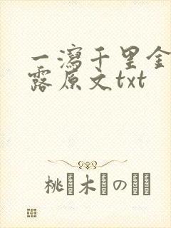 一泻千里金银花露原文txt