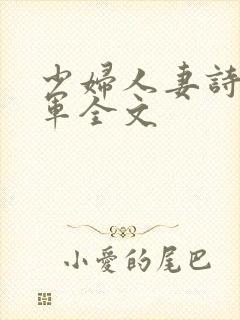 少妇人妻诗雨小军全文