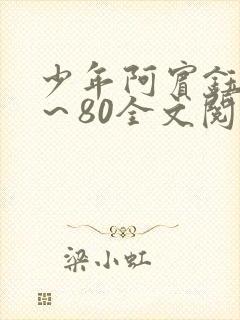 少年阿宾钰慧1～80全文阅读目录封面