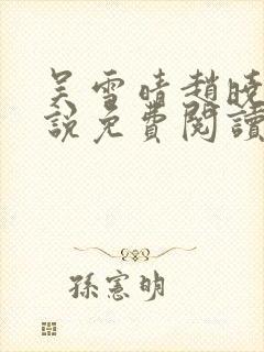 吴雪晴赵晓东小说免费阅读