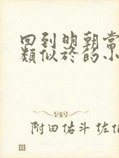 回到明朝当王爷类似于的小说