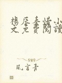 杨辰秦惜小说全文免费阅读最新