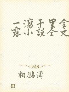 一泻千里金银花露小说全文免费阅读