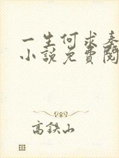 一生何求秦菲雪小说免费阅读